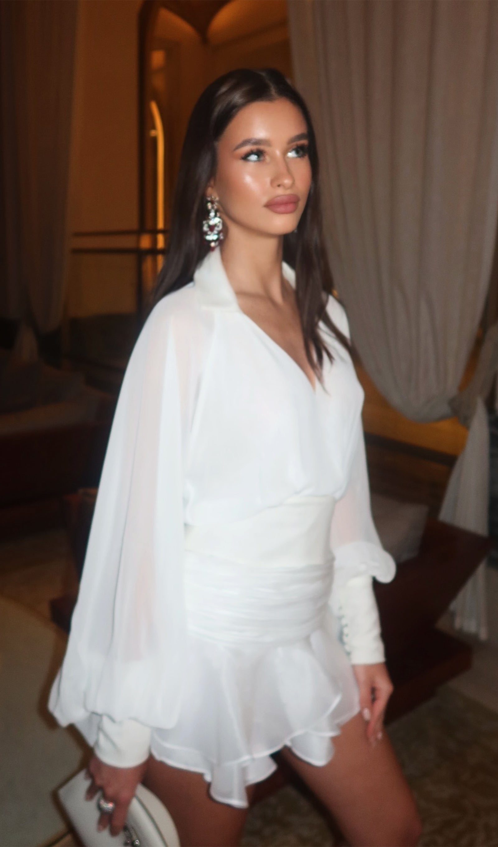 Isolde | Lantern Sleeve Mini Dress