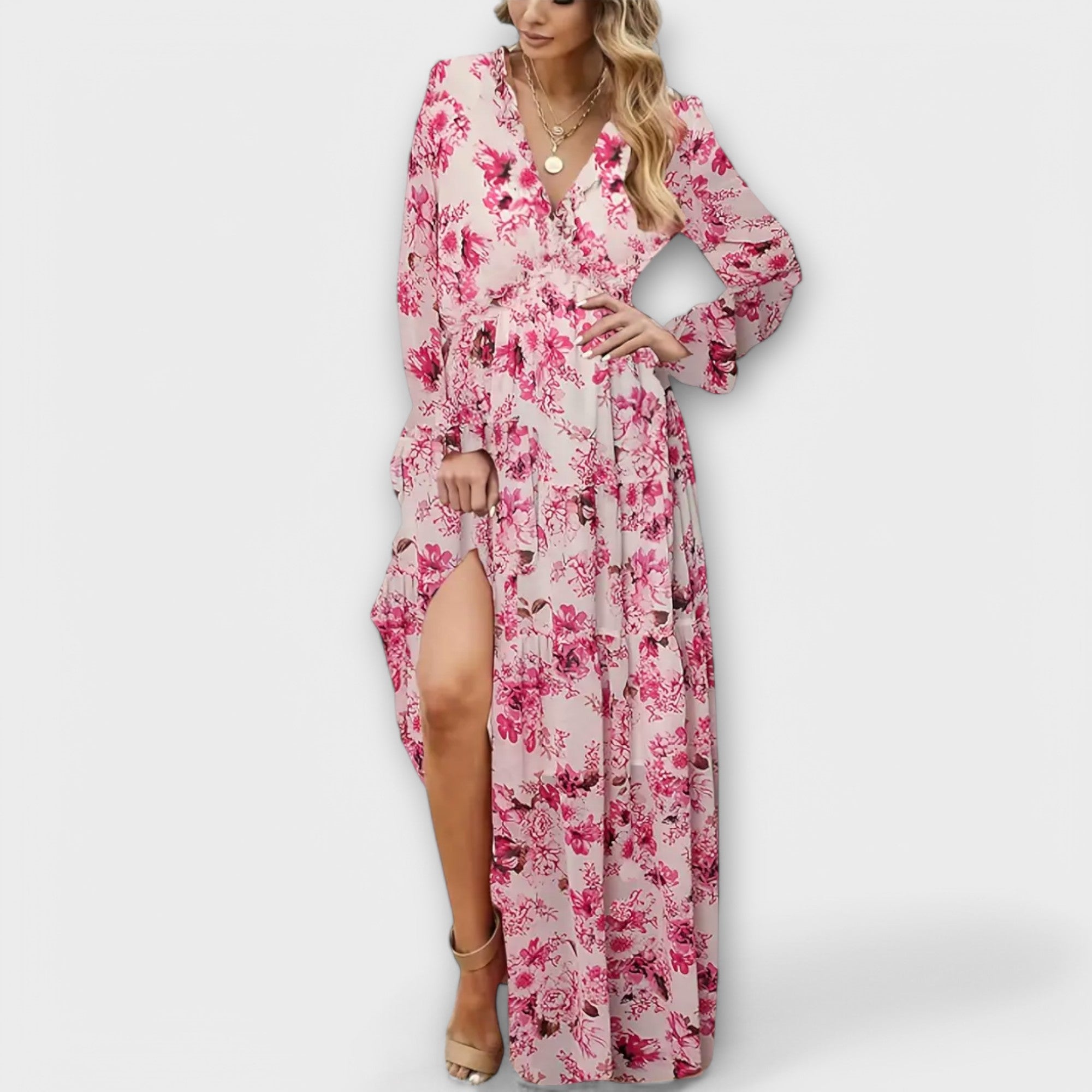 Seren | Floral V-Neck Summer Dress