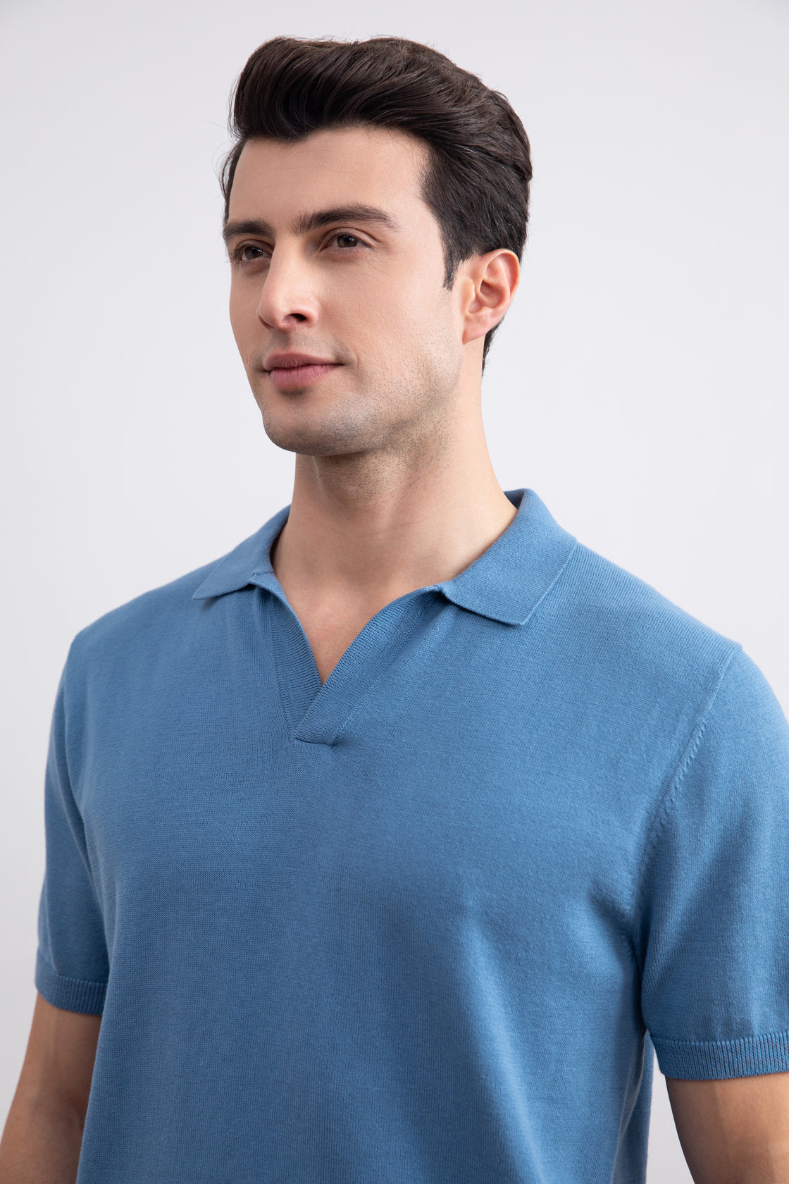 Thierry | Open Collar Polo Shirt
