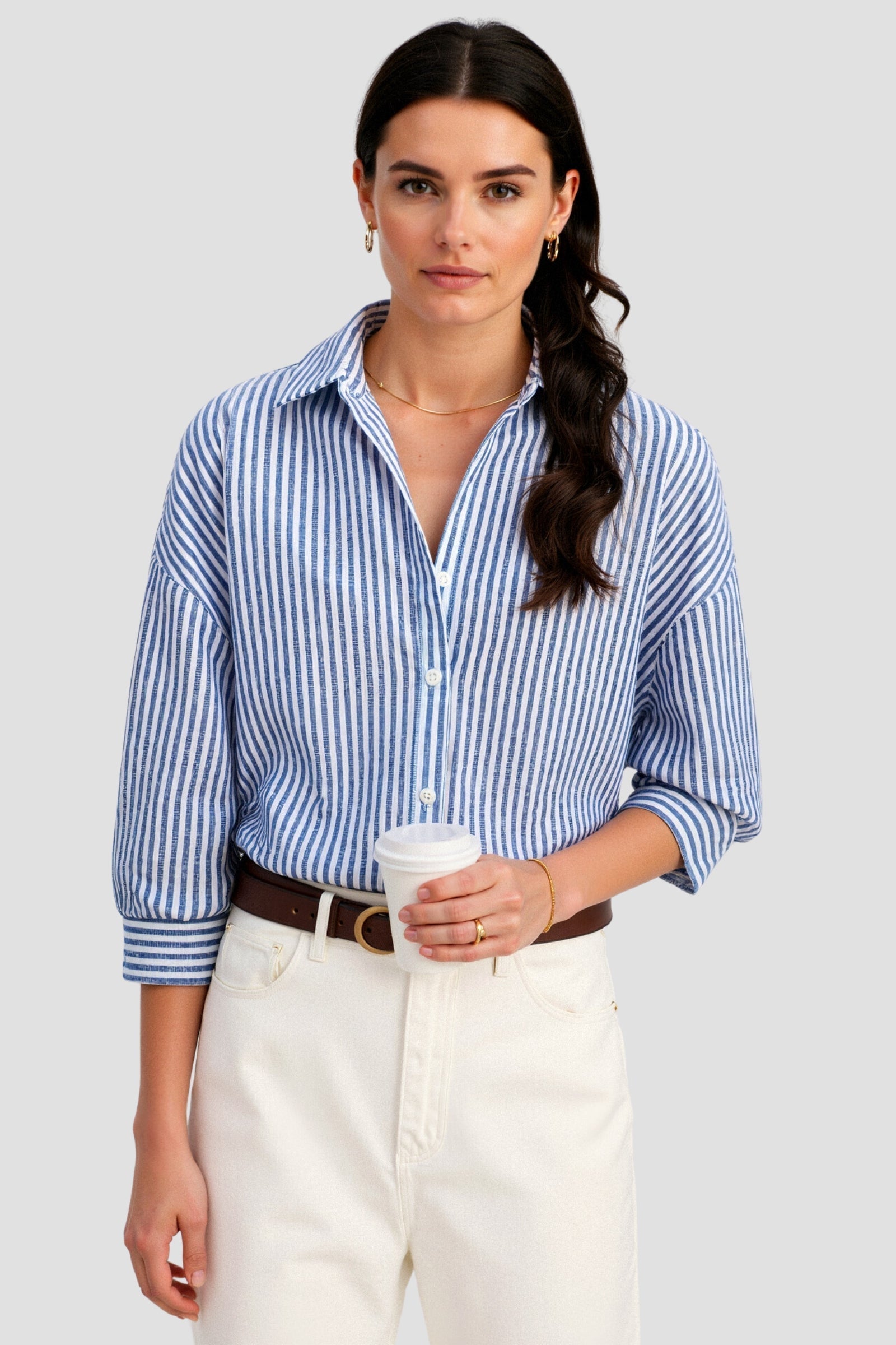 Eleanor | Striped Cotton Blouse