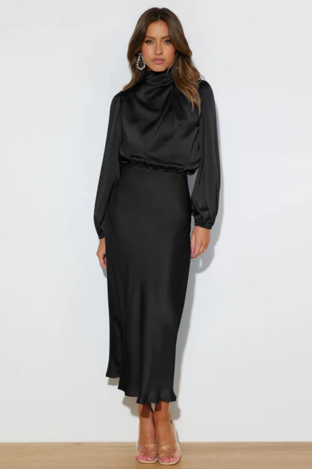 Skye | Satin Midi Dress