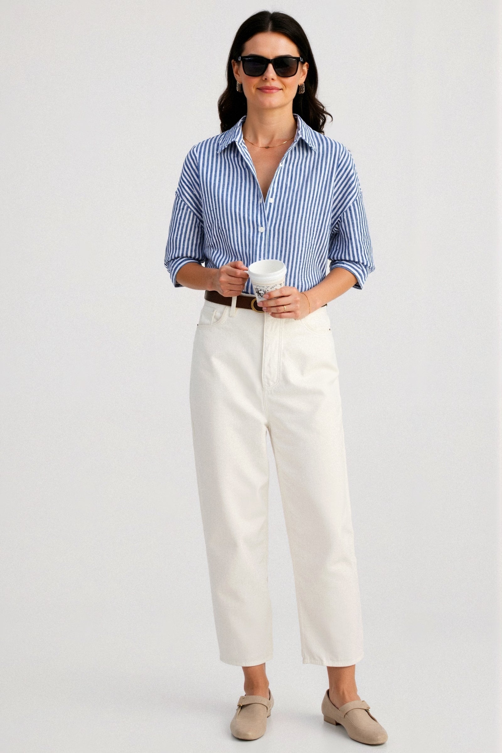 Eleanor | Striped Cotton Blouse