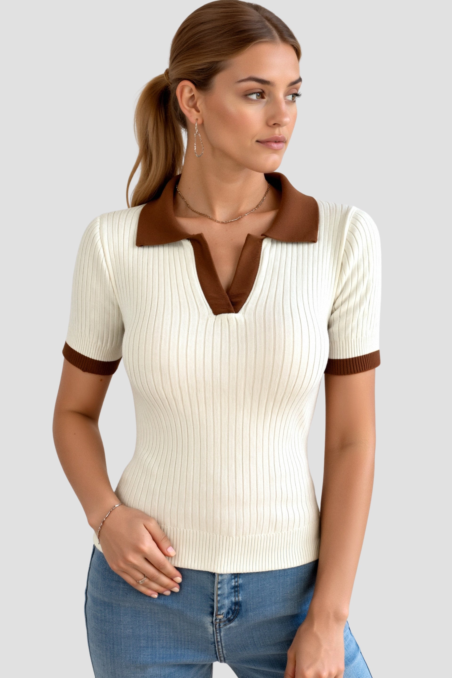 Vivienne | Colourblock Polo Shirt