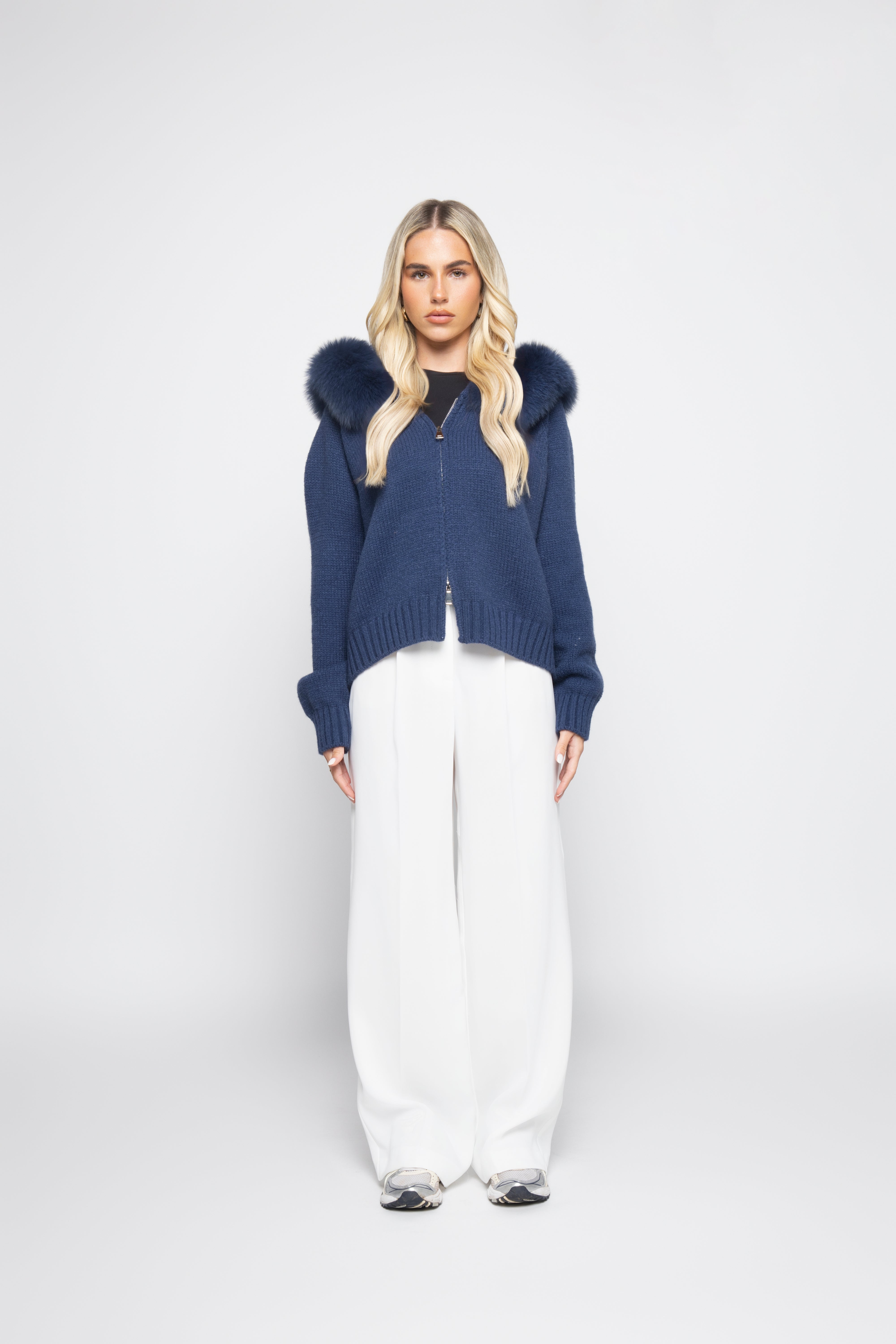 Clarisse | Wool-Blend Hooded Cardigan