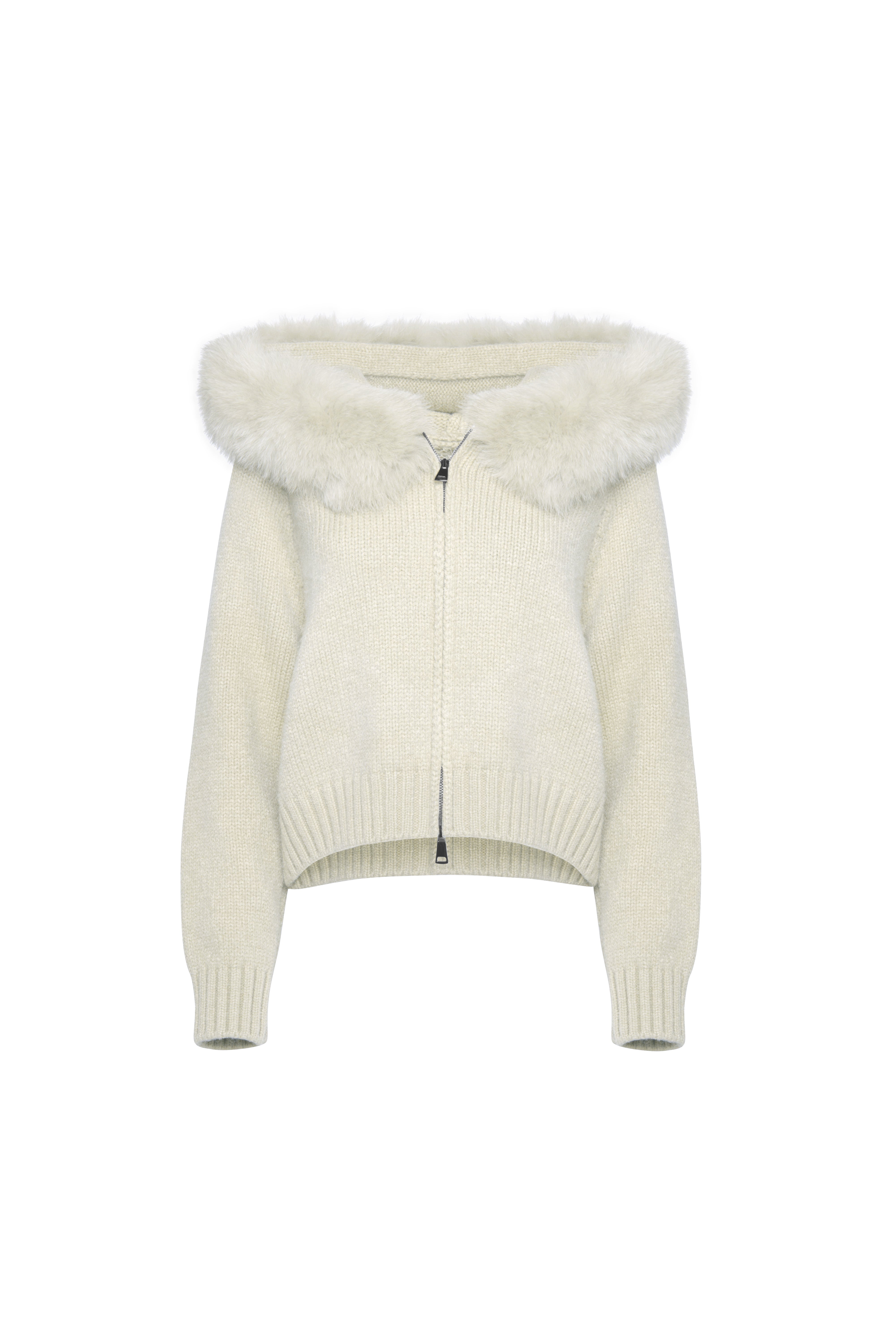 Clarisse | Wool-Blend Hooded Cardigan