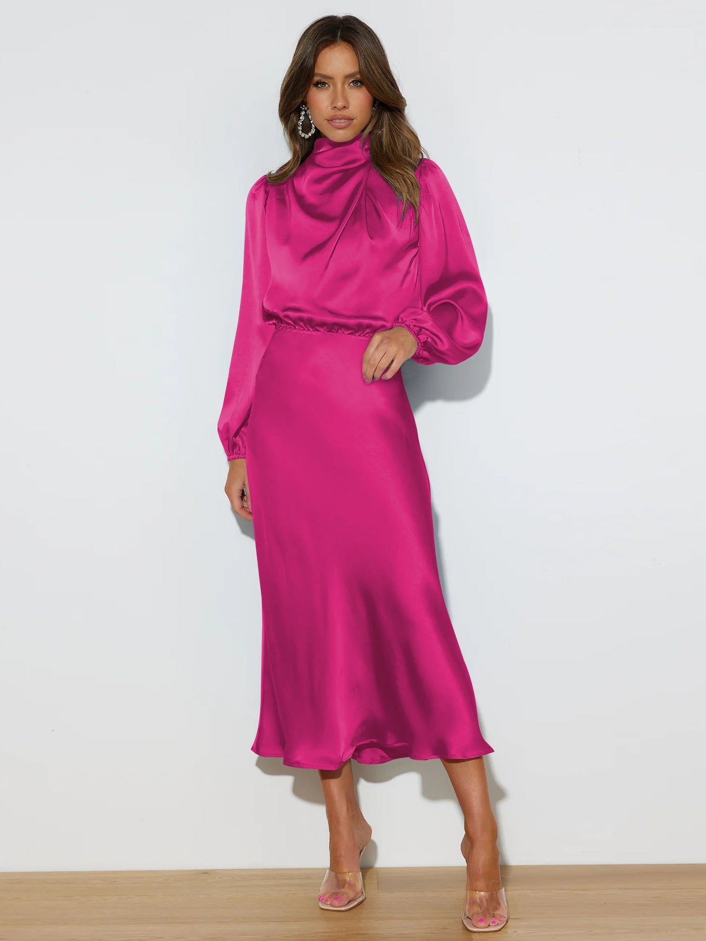 Skye | Satin Midi Dress