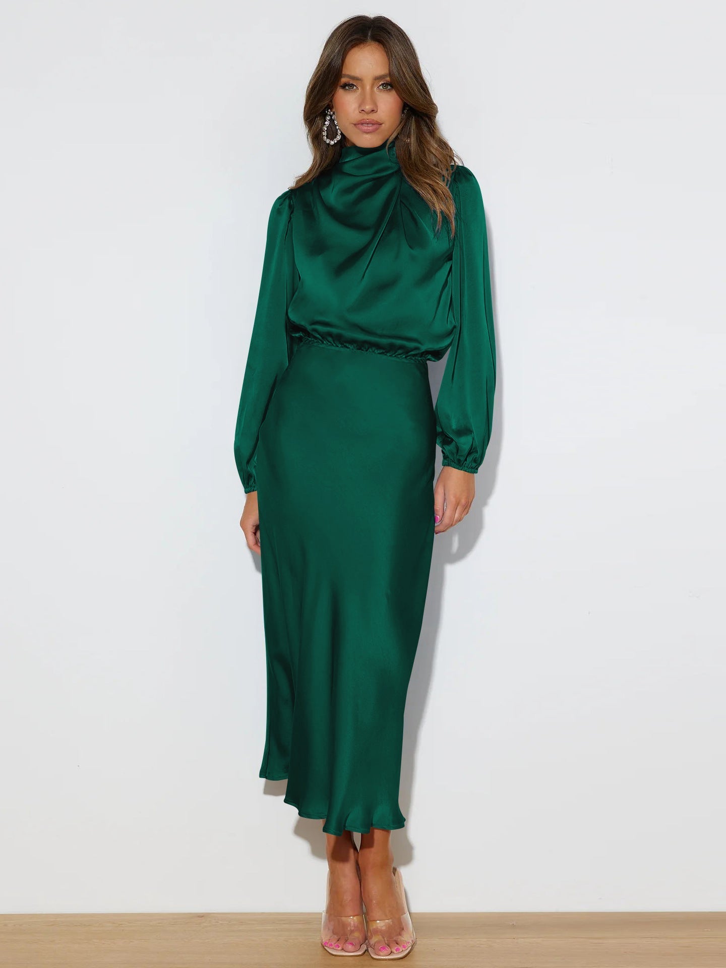 Skye | Satin Midi Dress