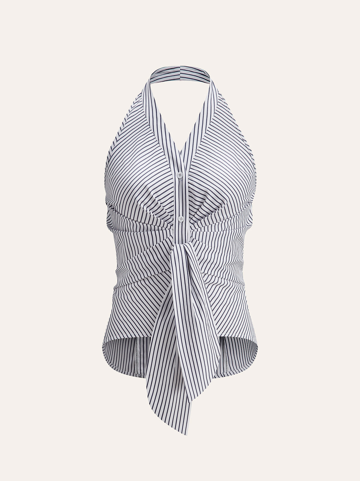 Noelle | Striped Halter Top