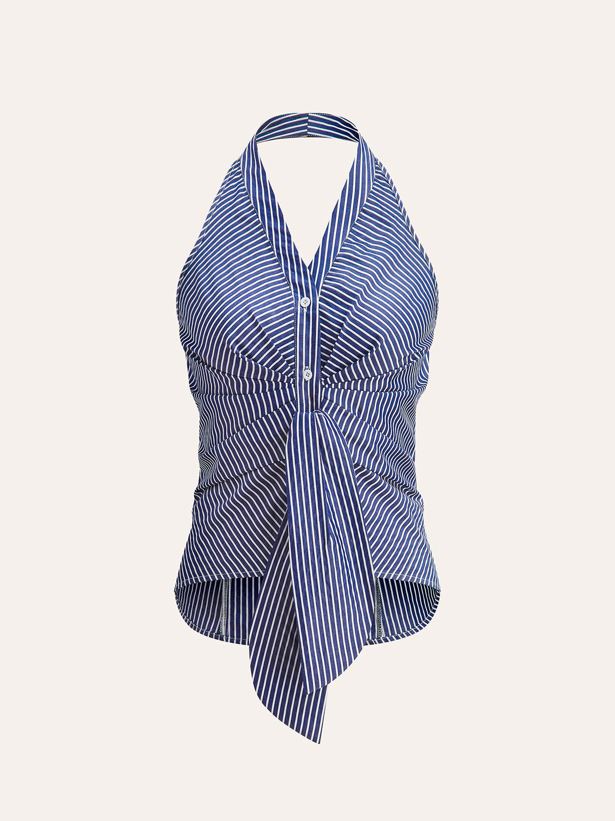Noelle | Striped Halter Top