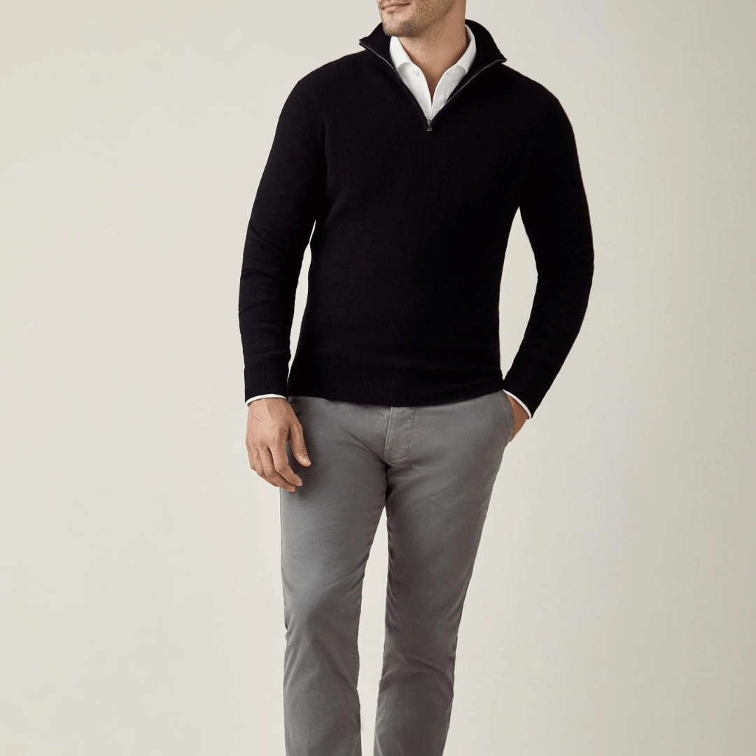 Mathis | Half-Zip Wool Blend Sweater