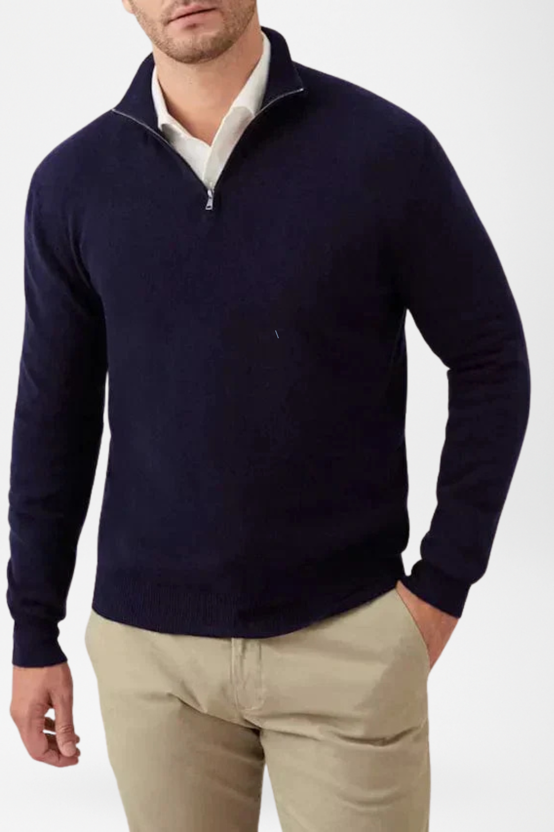 Mathis | Half-Zip Wool Blend Sweater