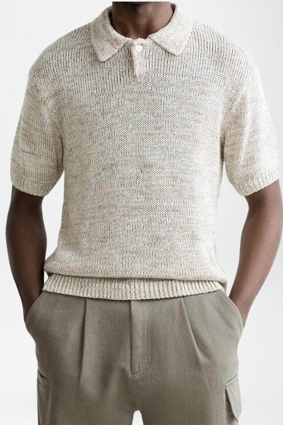 Callum | Buttoned Knit Polo