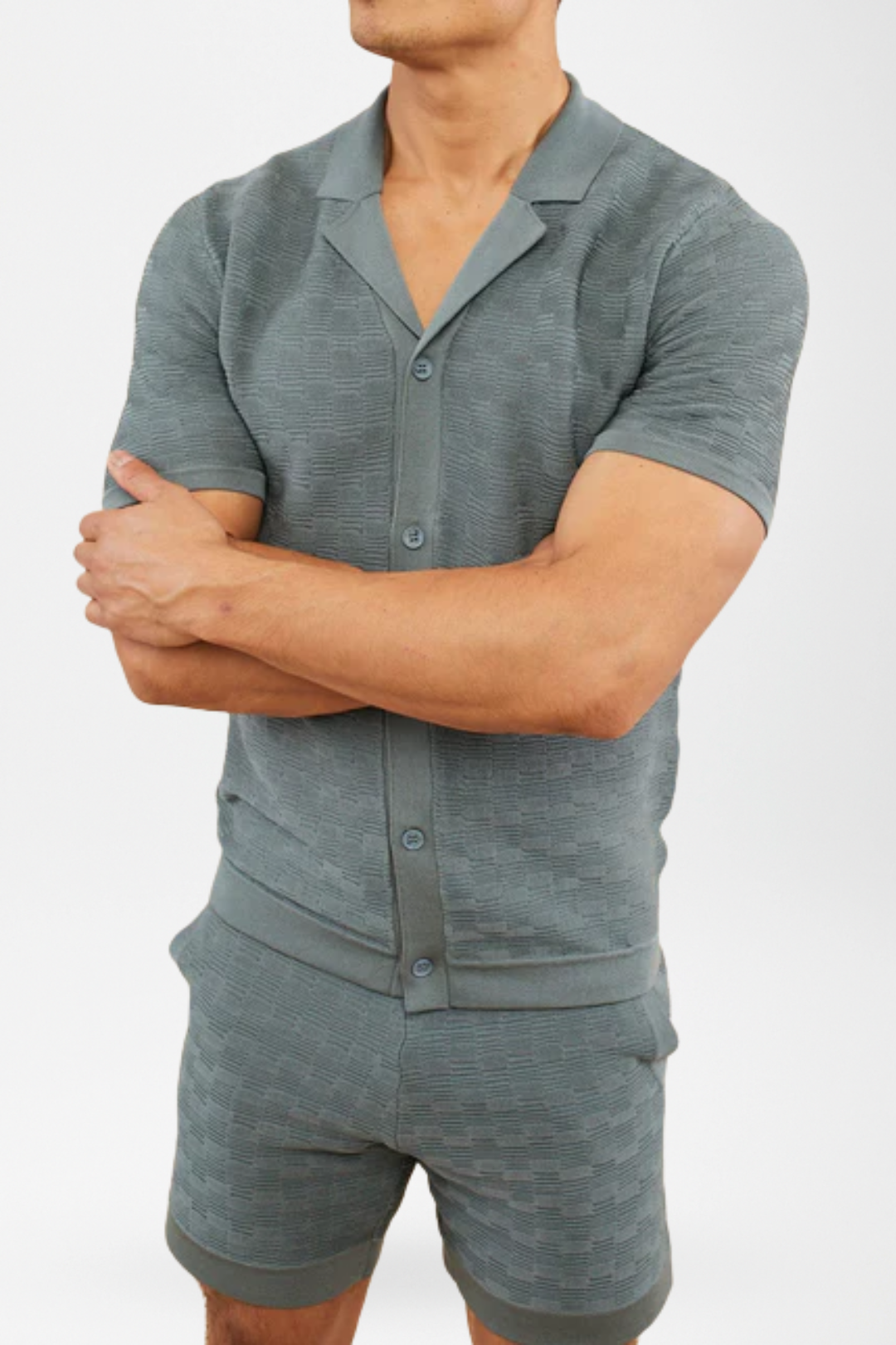 Elian | Textured Knit Polo Shirt