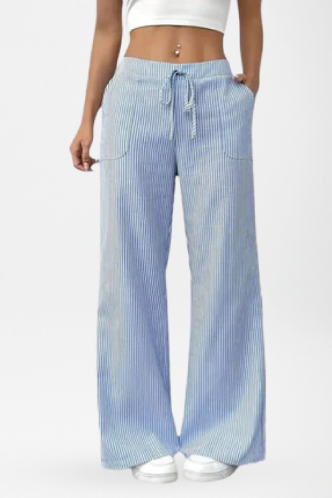 Dominique | Striped Wide-Leg Pants