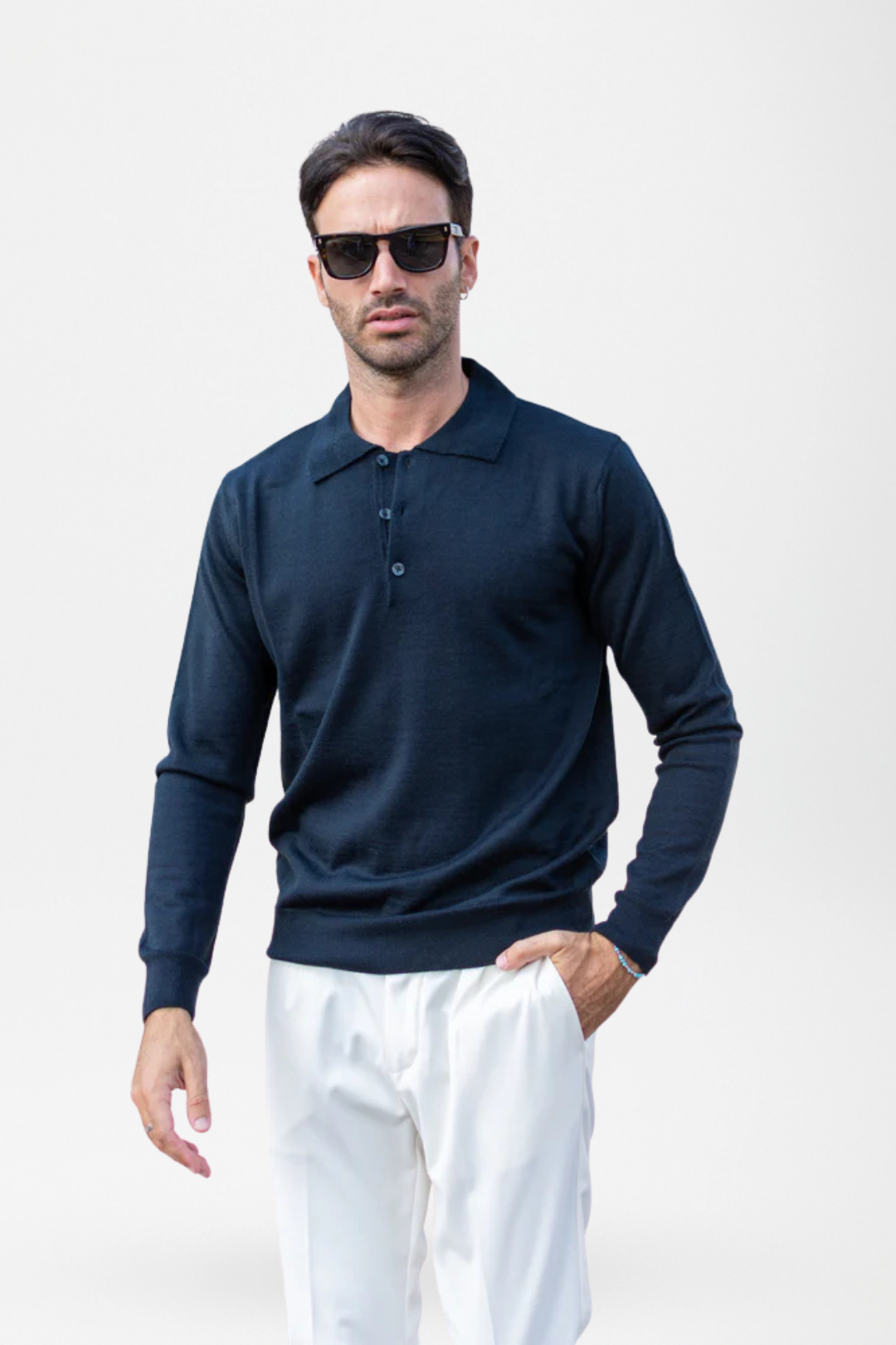 Marco | Long-Sleeve Polo Sweater