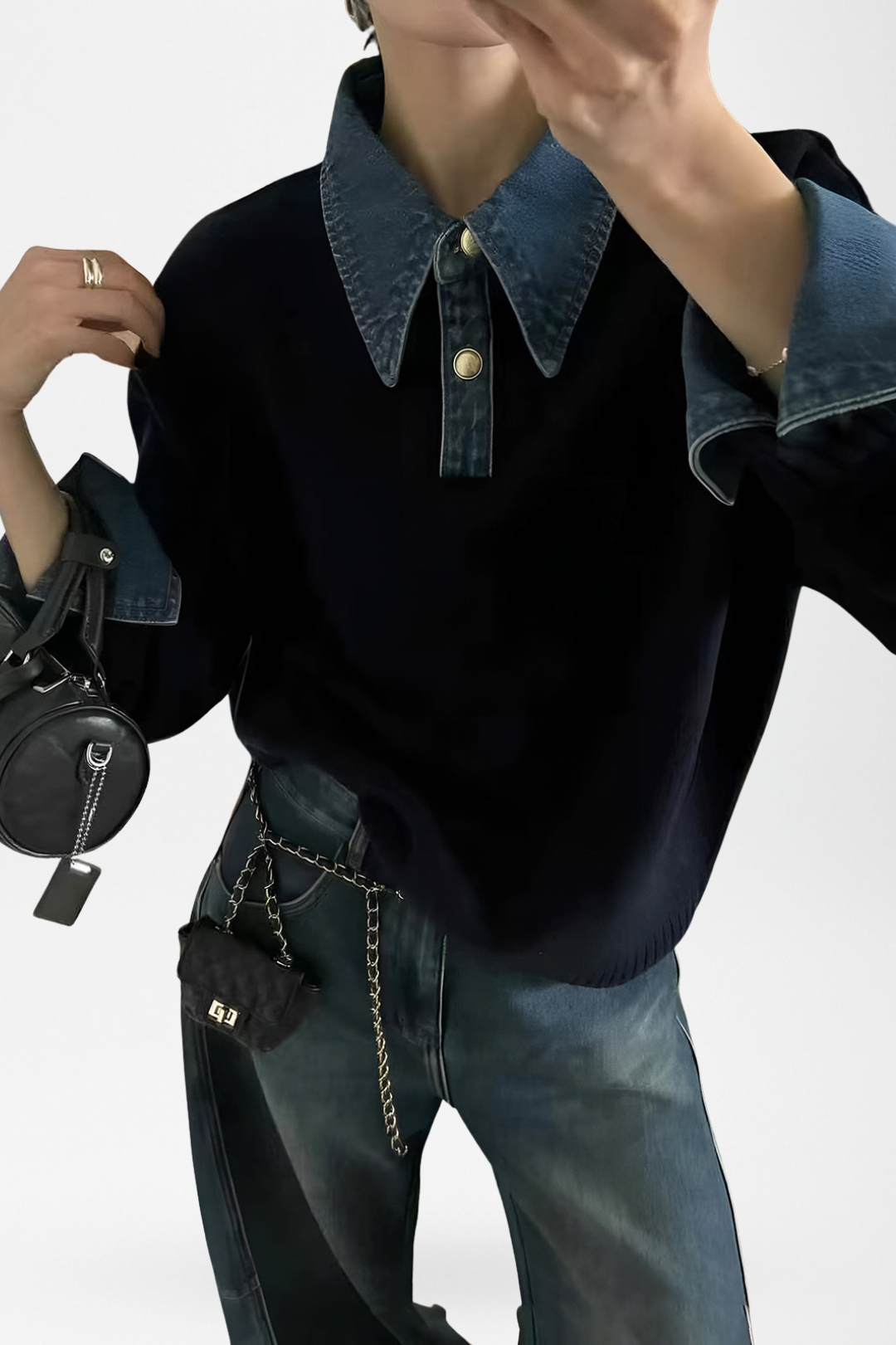 Marlowe | Layered Collar Knit Sweater