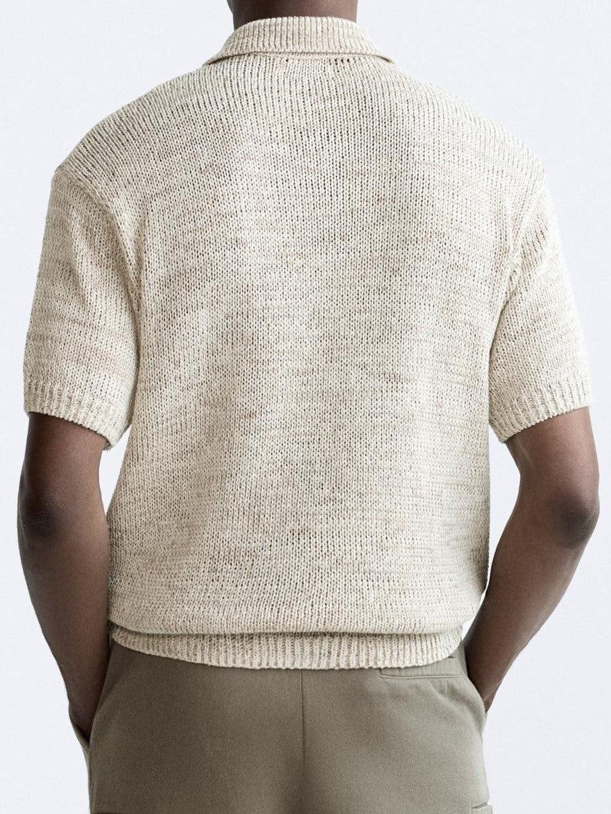 Callum | Buttoned Knit Polo