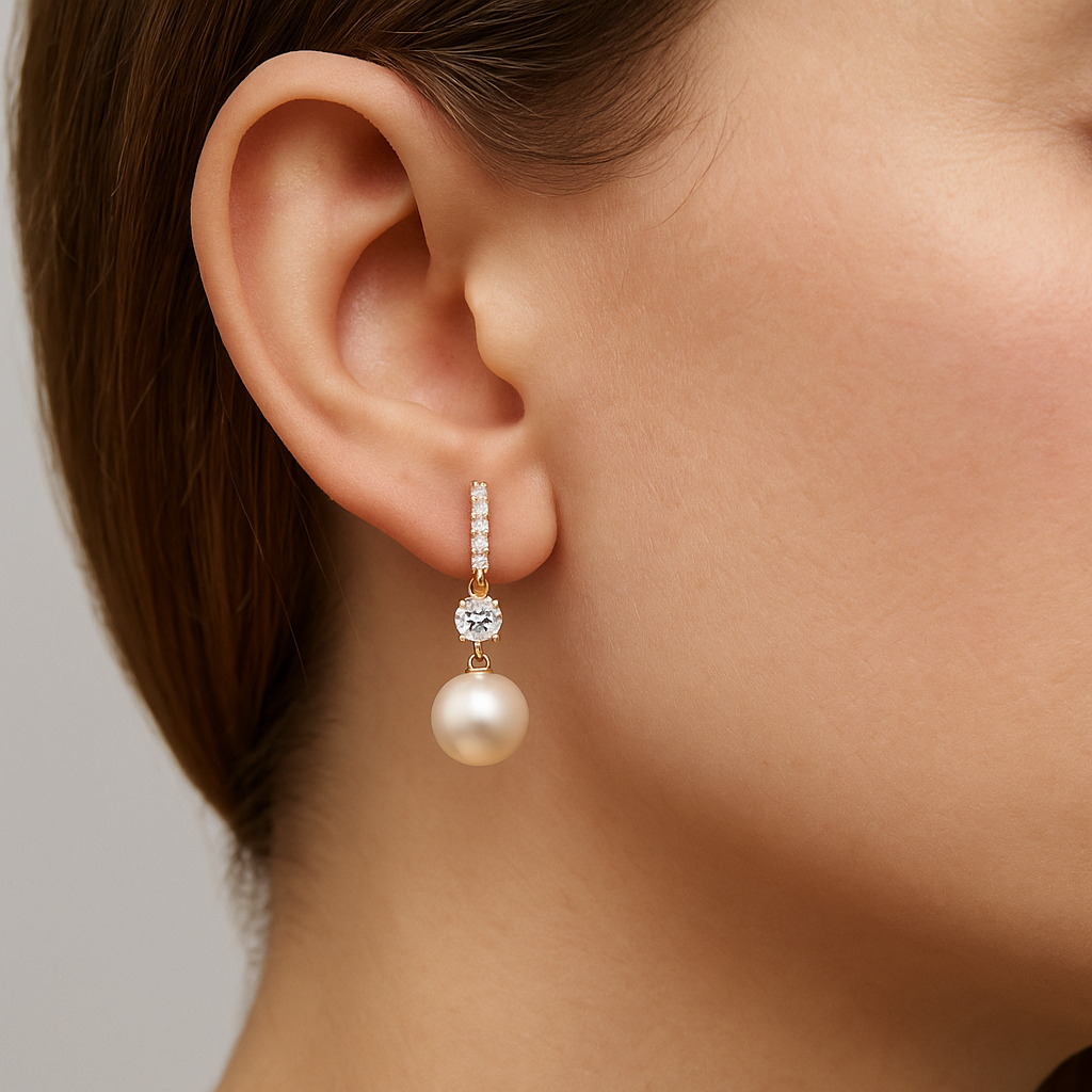 Aurelia | Elegant Pearl Drop Earrings