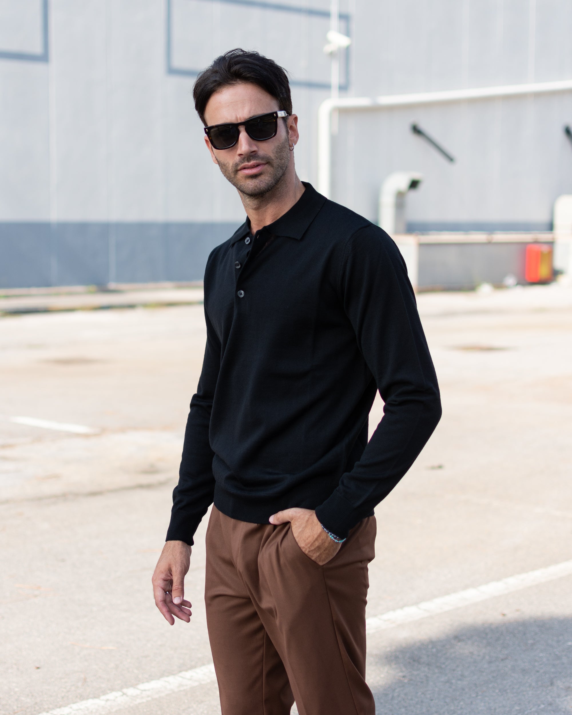 Marco | Long-Sleeve Polo Sweater