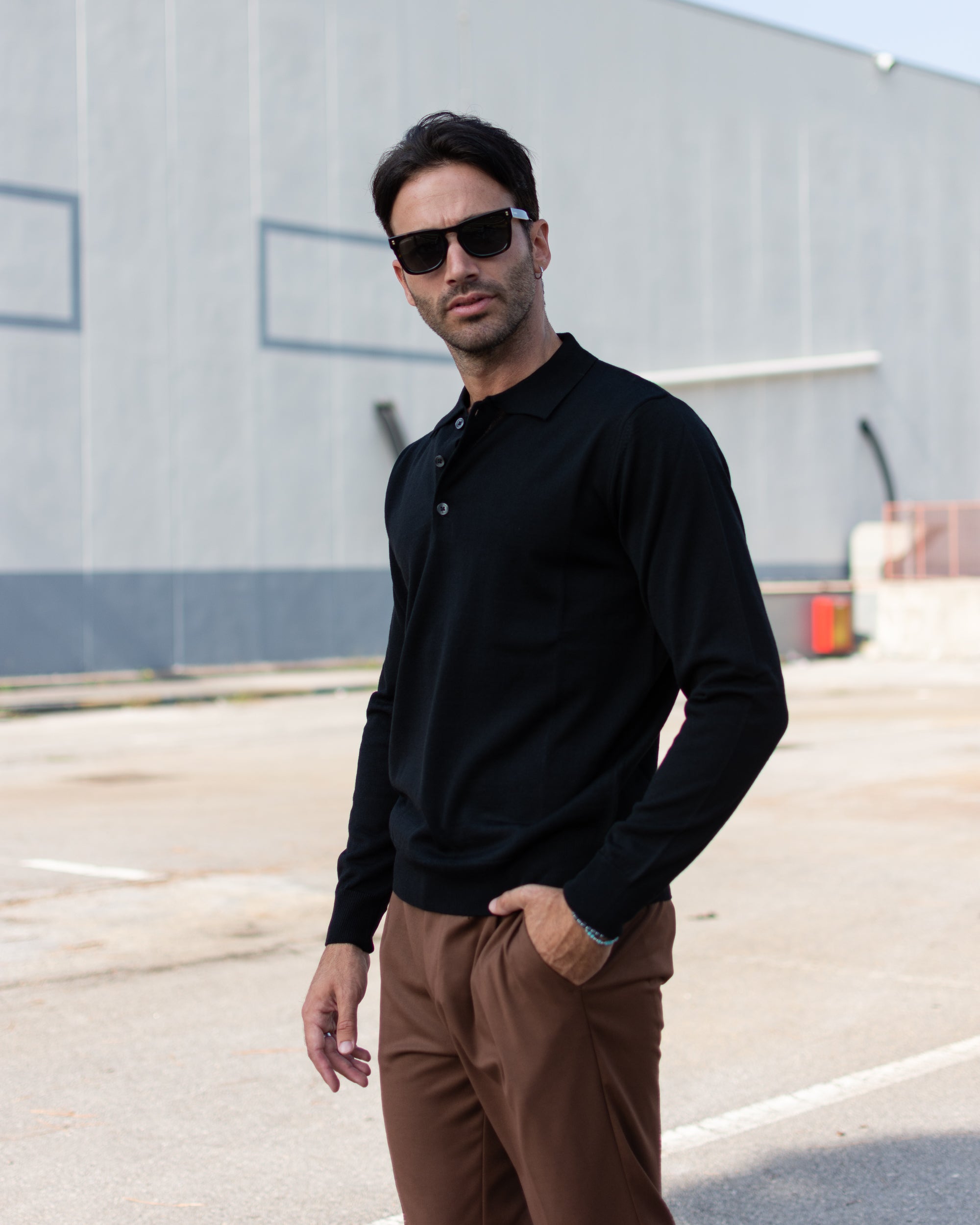 Marco | Long-Sleeve Polo Sweater