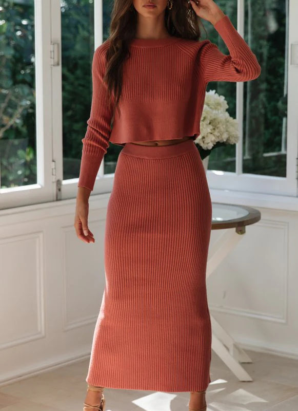Aria | Ribbed Knit Set