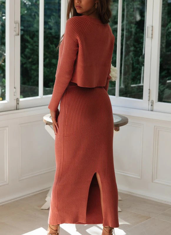 Aria | Ribbed Knit Set