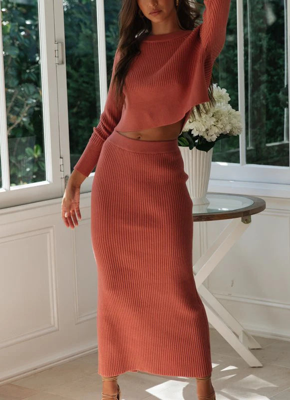Aria | Ribbed Knit Set