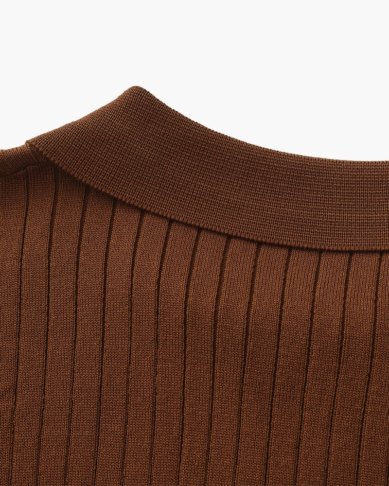 Aurel | Ribbed Knit Polo