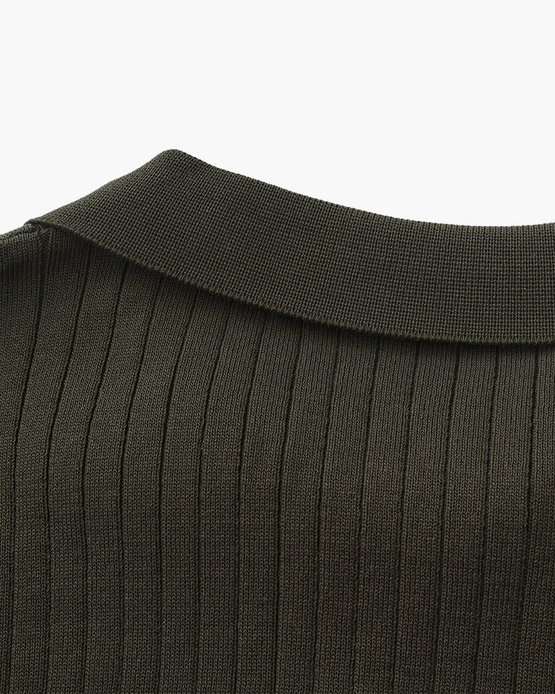 Aurel | Ribbed Knit Polo