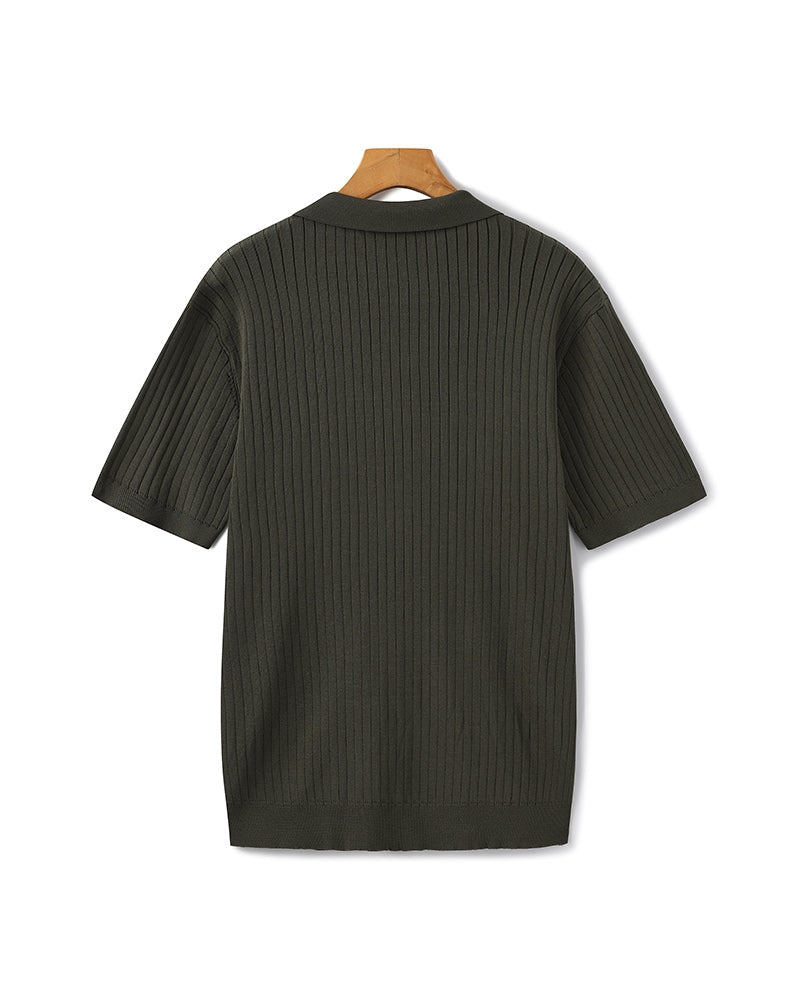 Aurel | Ribbed Knit Polo