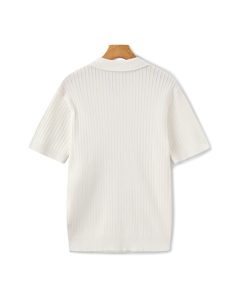 Aurel | Ribbed Knit Polo