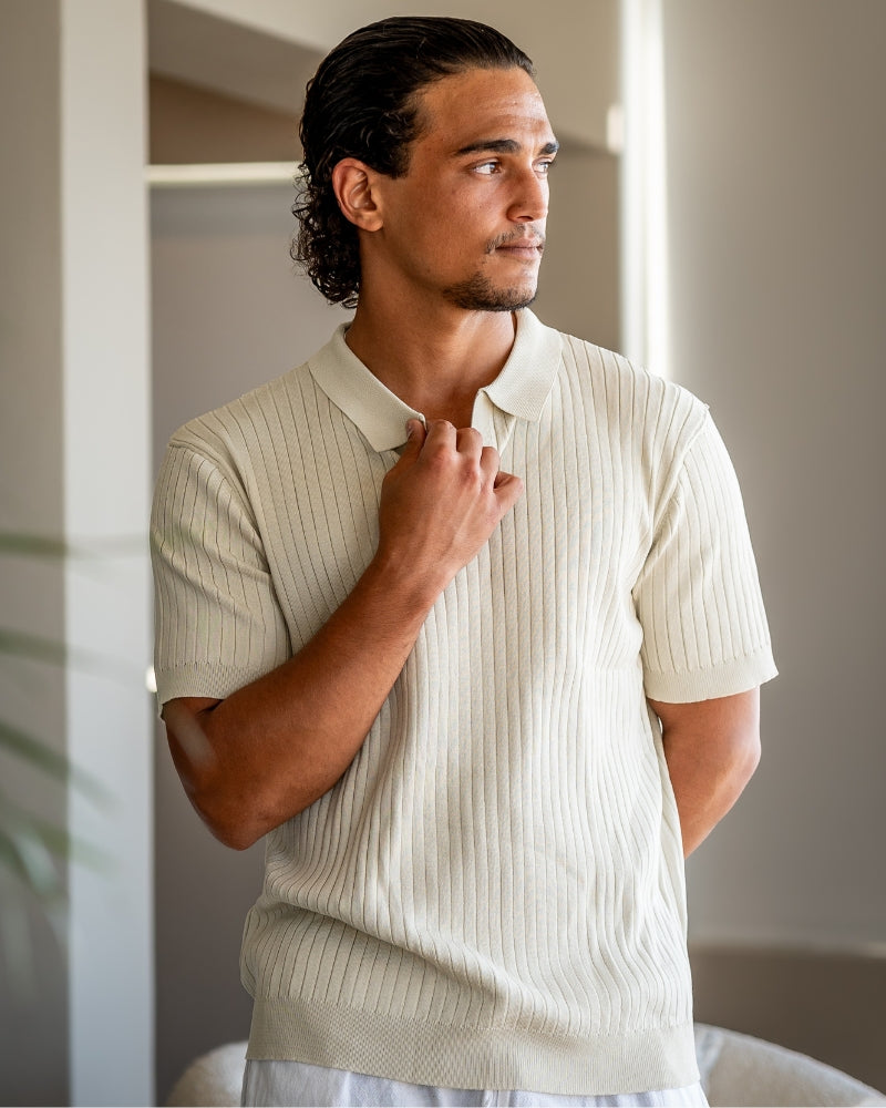 Aurel | Ribbed Knit Polo
