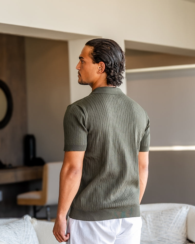 Aurel | Ribbed Knit Polo