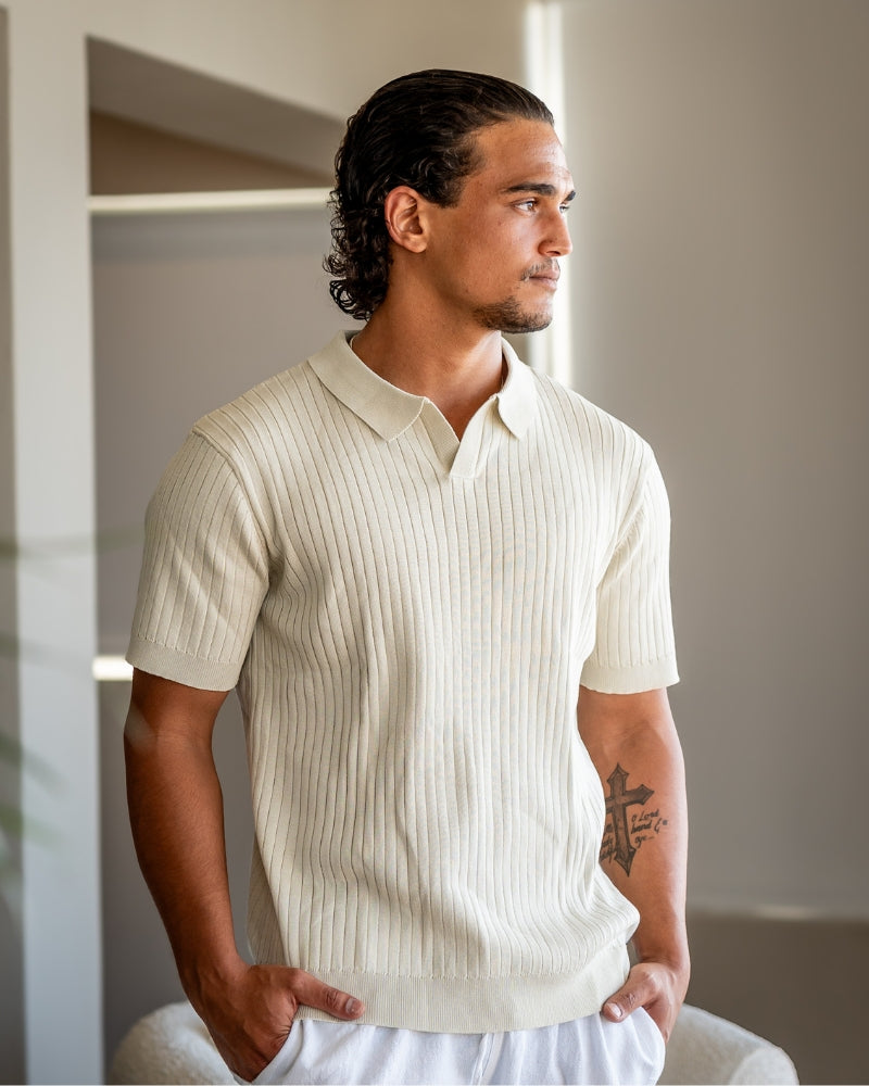 Aurel | Ribbed Knit Polo