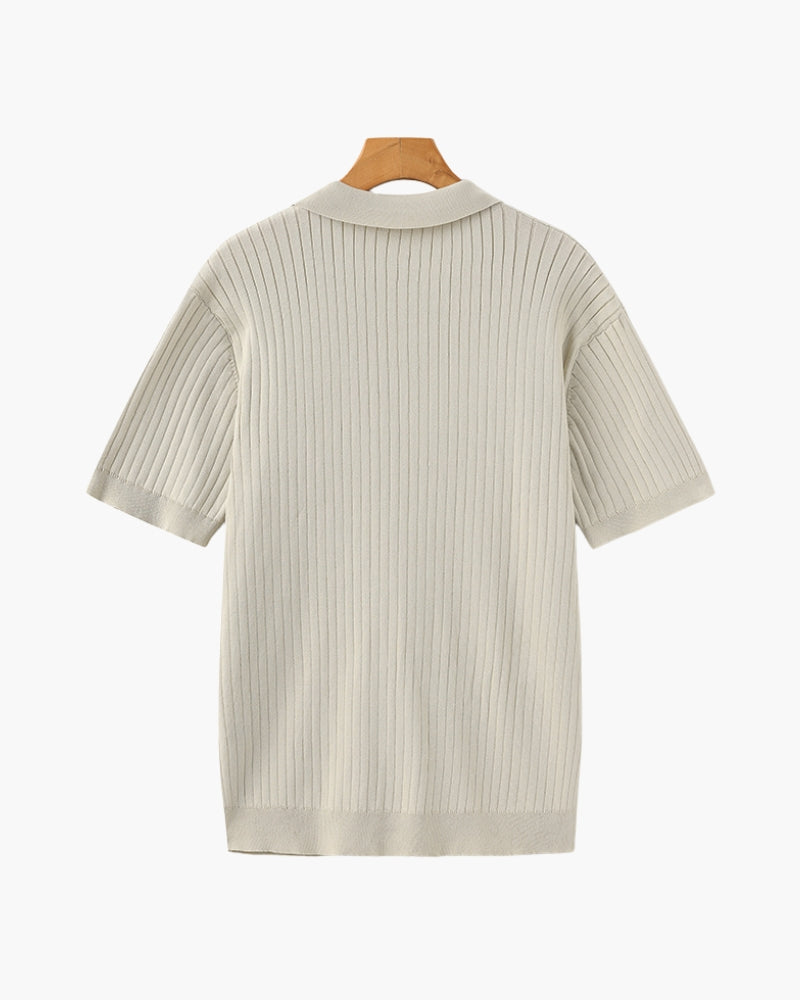 Aurel | Ribbed Knit Polo