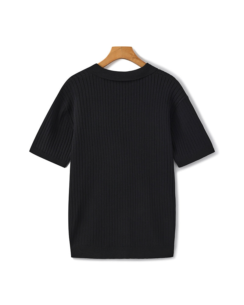 Aurel | Ribbed Knit Polo