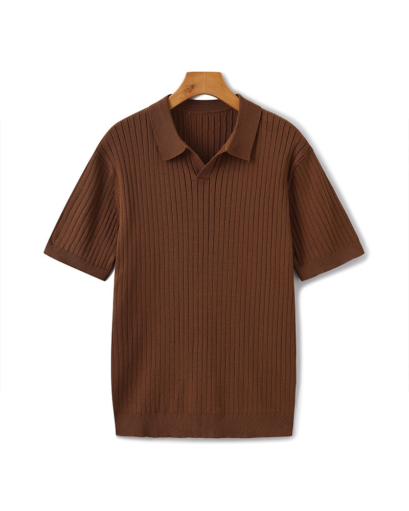 Aurel | Ribbed Knit Polo
