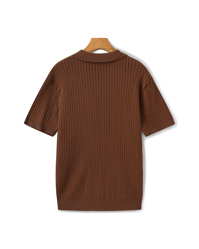 Aurel | Ribbed Knit Polo