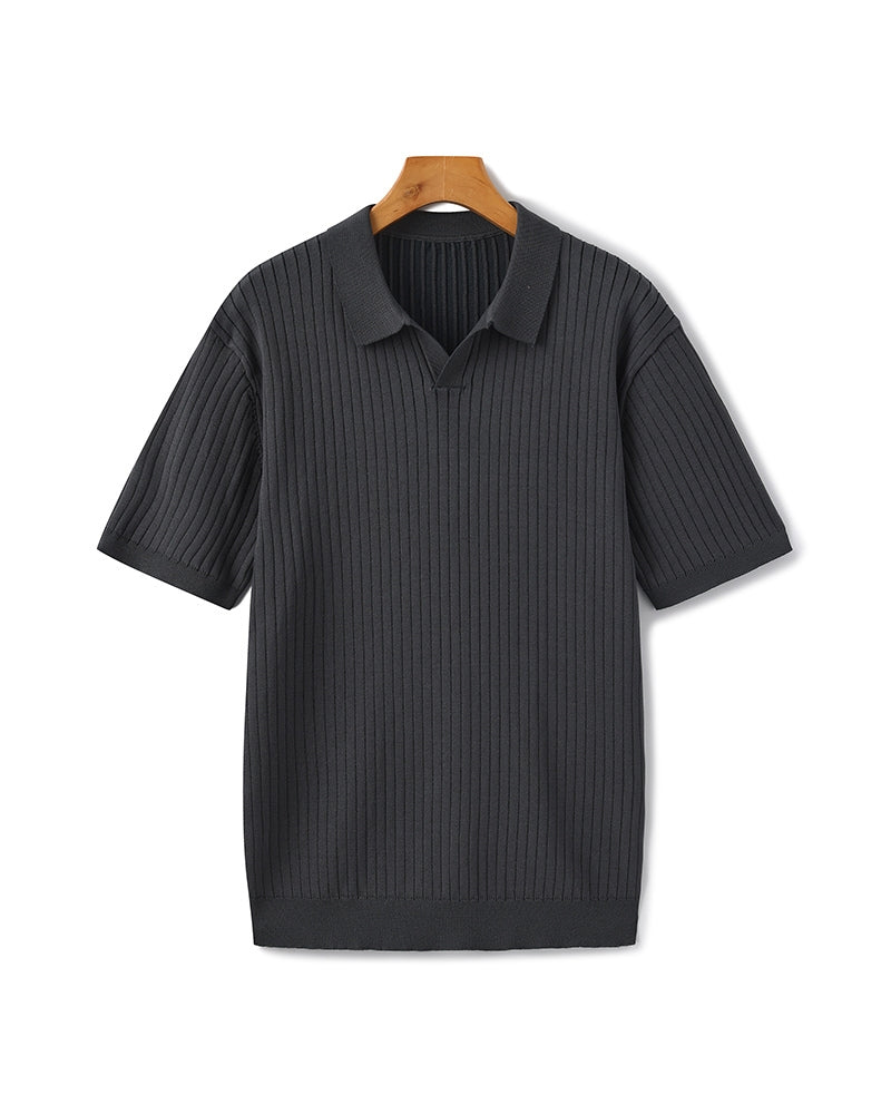 Aurel | Ribbed Knit Polo