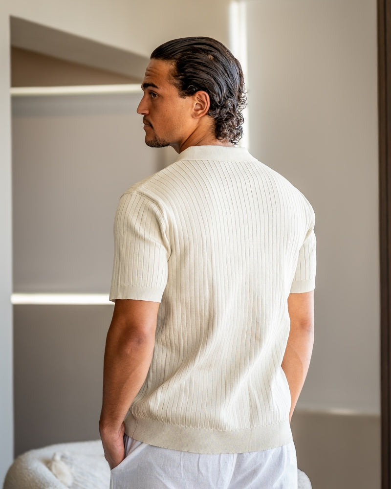 Aurel | Ribbed Knit Polo