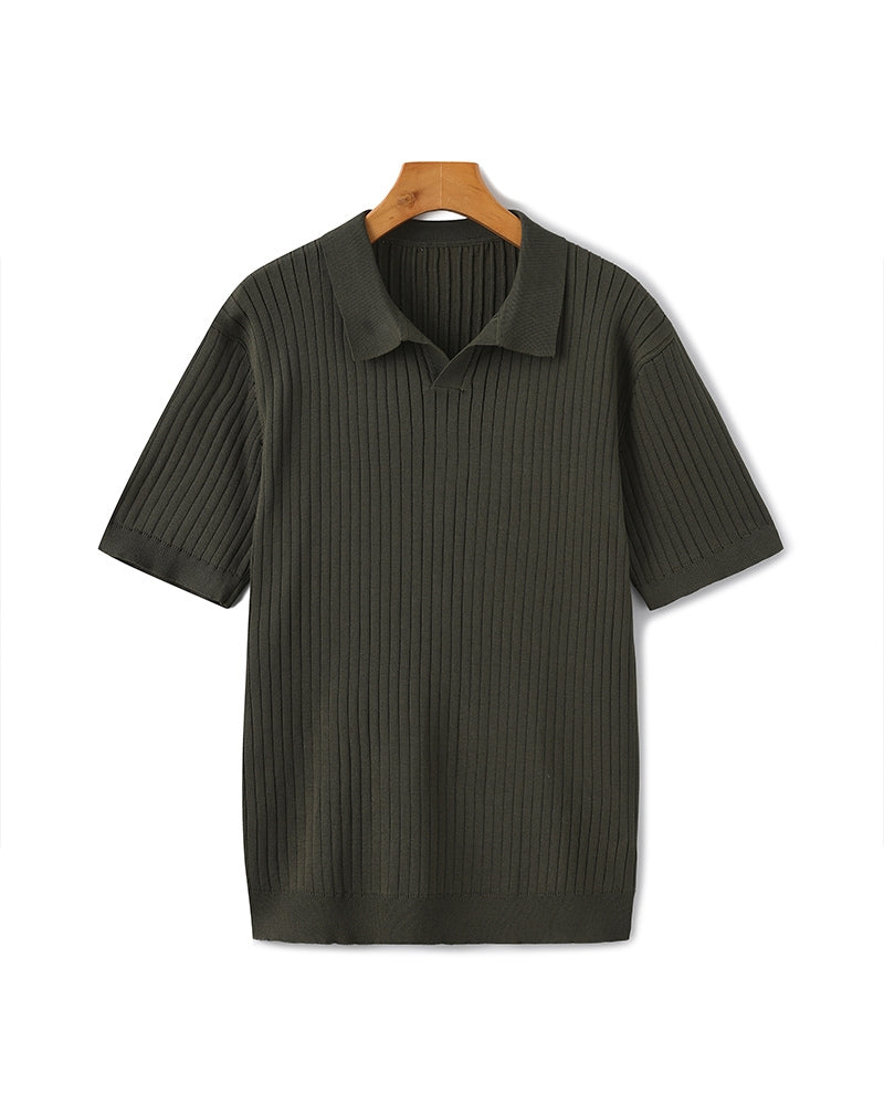 Aurel | Ribbed Knit Polo