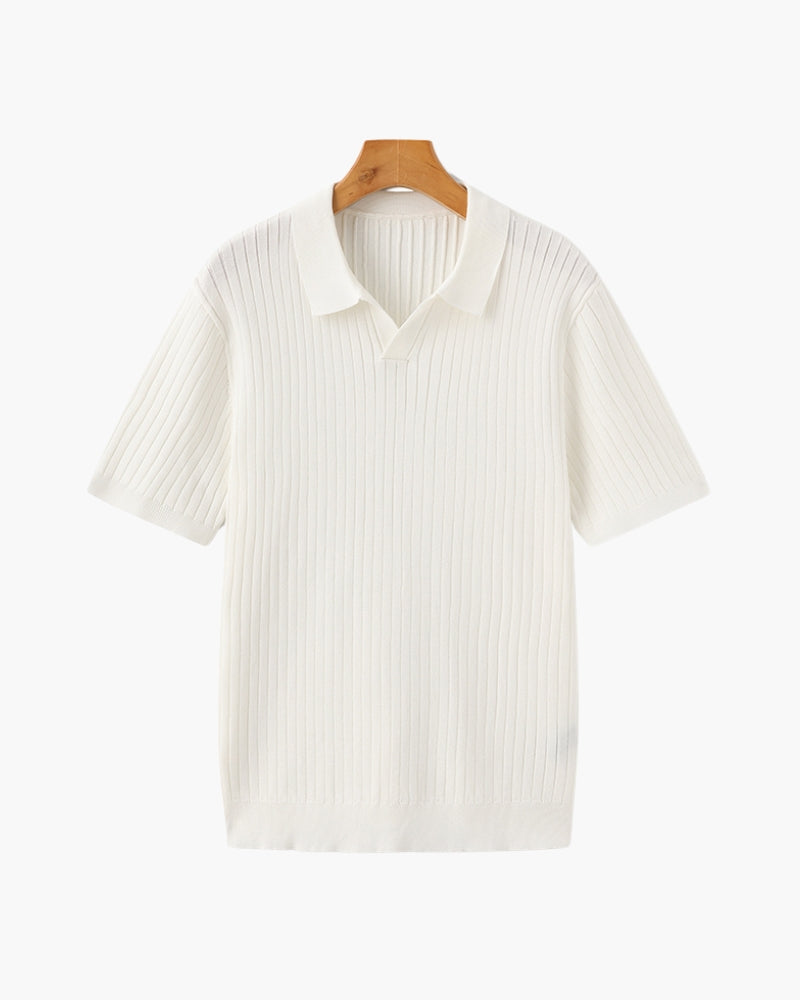 Aurel | Ribbed Knit Polo