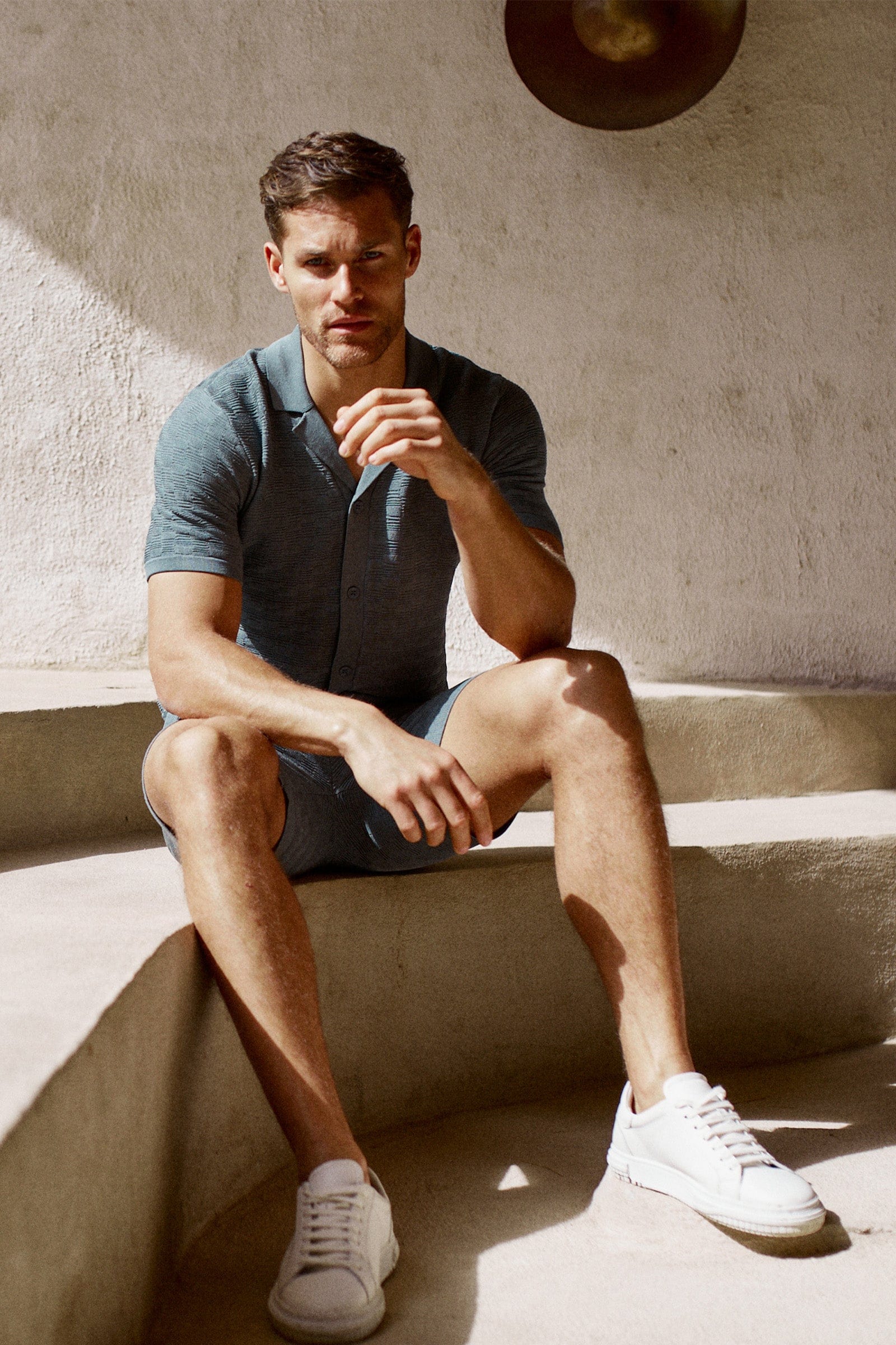 Elian | Textured Knit Polo Shirt