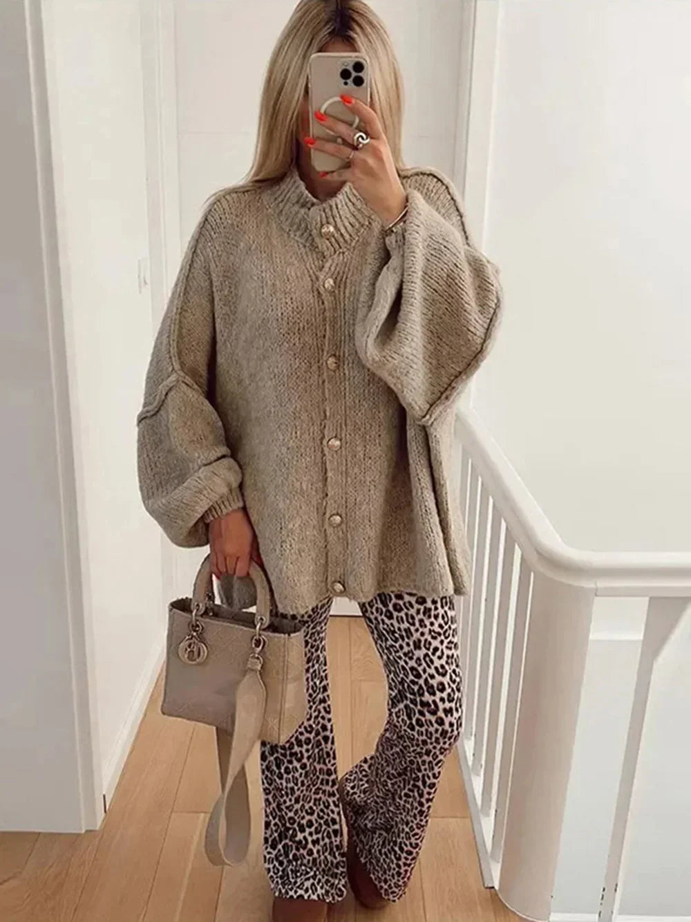 Sloane | Oversized Batwing Knit Jacket