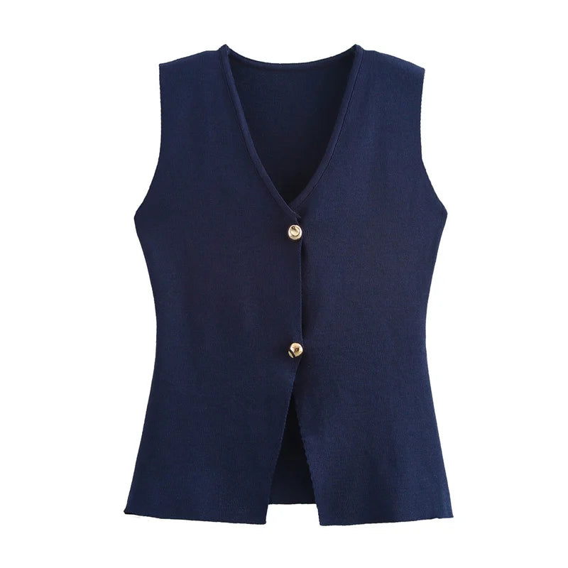 Salomé | Knitted Button Vest