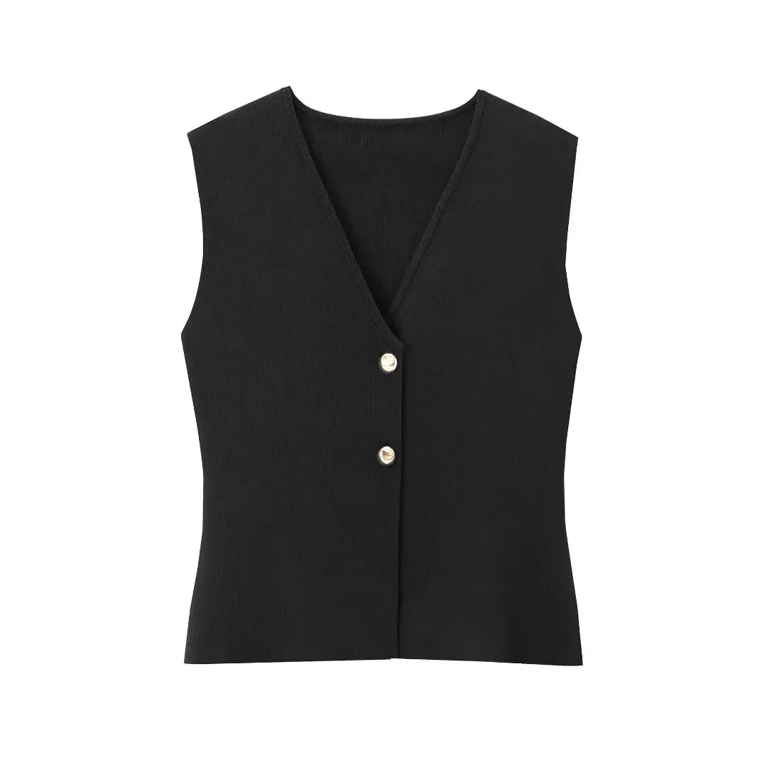 Salomé | Knitted Button Vest