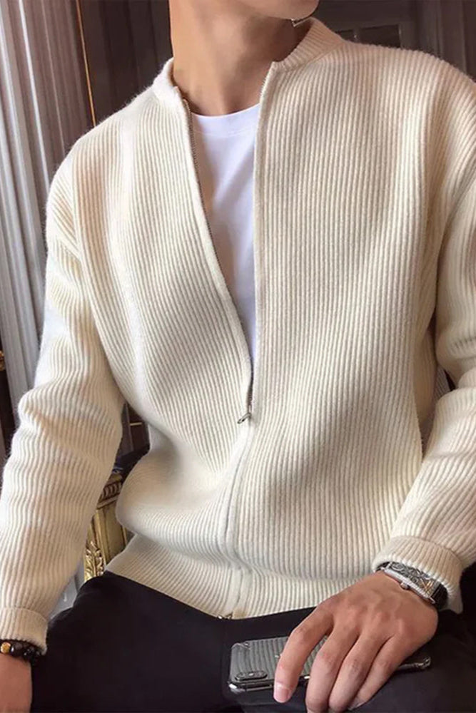 Edmund | Cotton Zip Cardigan