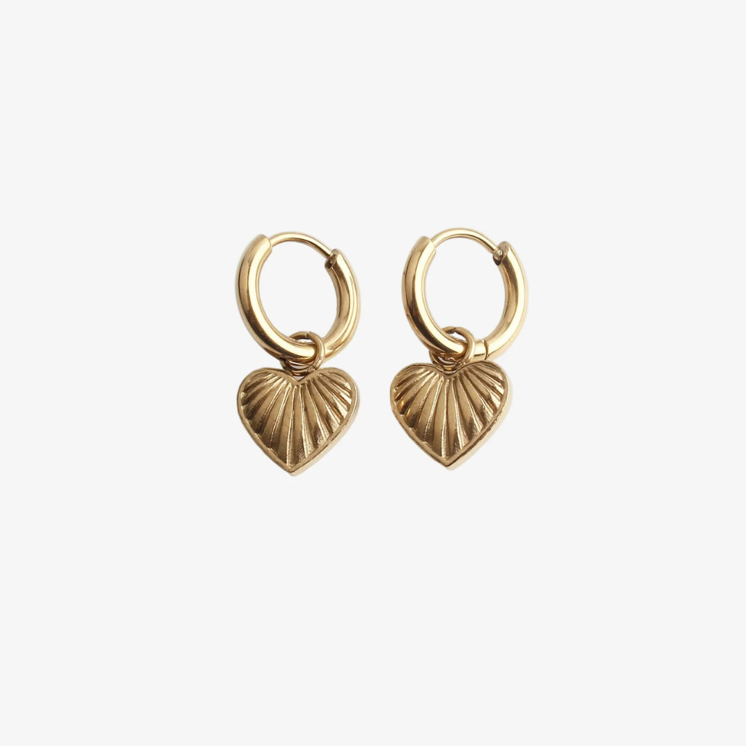 Améliane | Heart Hoop Earrings
