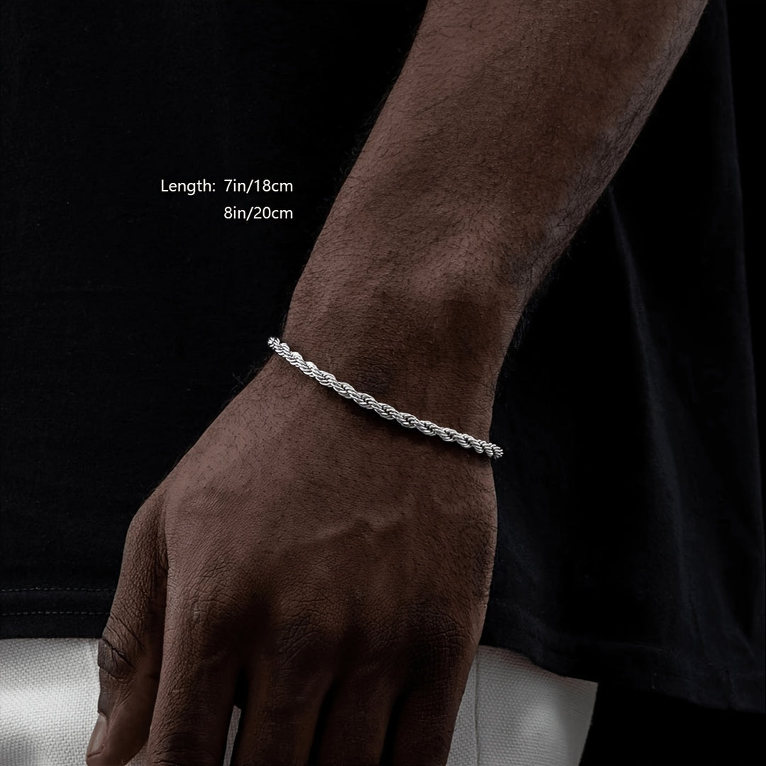 Dominic | Twisted Steel Bracelet