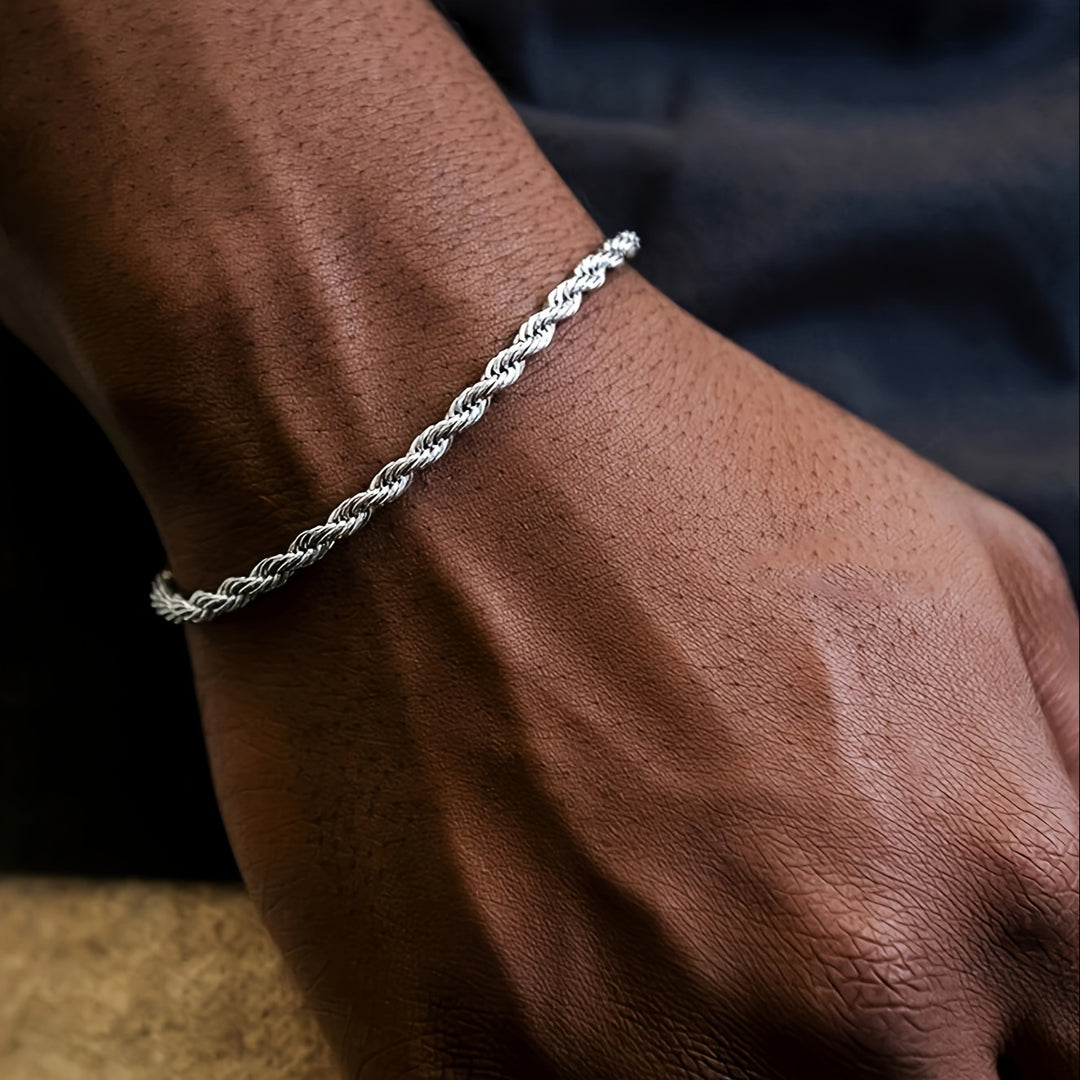 Dominic | Twisted Steel Bracelet